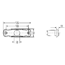 2PF 962 964-077 HELLA Позиционный фонарь