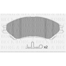 BBP2465 BORG & BECK Комплект тормозных колодок, дисковый тормоз