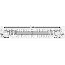 BBH7187 BORG & BECK Тормозной шланг