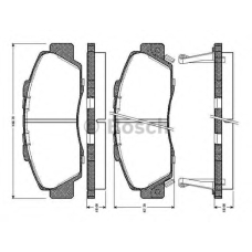0 986 TB2 193 BOSCH Комплект тормозных колодок, дисковый тормоз