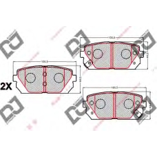 BP2155 DJ PARTS Комплект тормозных колодок, дисковый тормоз