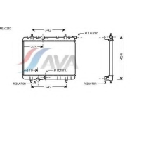 PEA2252 AVA Радиатор, охлаждение двигателя