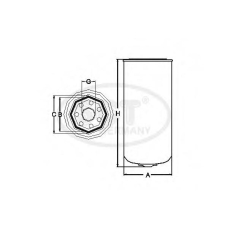 ST 6016 SCT Топливный фильтр
