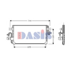 072110N AKS DASIS Конденсатор, кондиционер