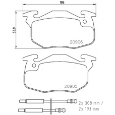 8DB 355 019-131 HELLA PAGID Комплект тормозных колодок, дисковый тормоз