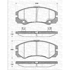 363702161413 MAGNETI MARELLI Комплект тормозных колодок, дисковый тормоз