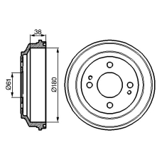 0 986 477 063 BOSCH Тормозной барабан
