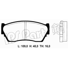IBD-1149 IPS Parts Комплект тормозных колодок, дисковый тормоз