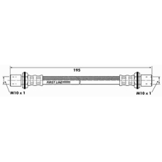 FBH6447 FIRST LINE Тормозной шланг