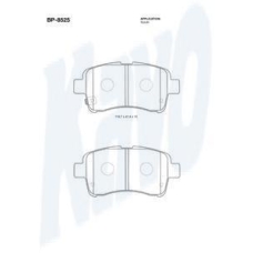 BP-8525 KAVO PARTS Комплект тормозных колодок, дисковый тормоз