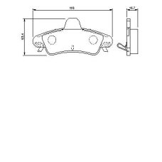 0 986 424 744 BOSCH Комплект тормозных колодок, дисковый тормоз