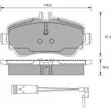 602281 ROULUNDS Комплект тормозных колодок, дисковый тормоз