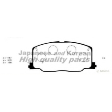 T112-20 ASHUKI Комплект тормозных колодок, дисковый тормоз