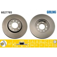 6027785 GIRLING Тормозной диск
