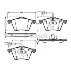 0 986 TB2 795 BOSCH Комплект тормозных колодок, дисковый тормоз
