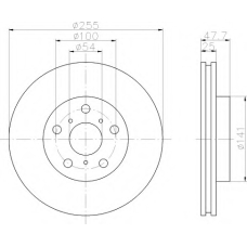 8DD 355 102-351 HELLA Тормозной диск