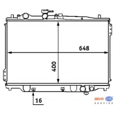 8MK 376 707-421 HELLA Радиатор, охлаждение двигателя