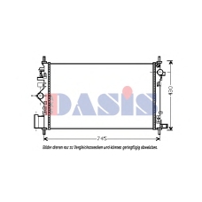 150094N AKS DASIS Радиатор, охлаждение двигателя