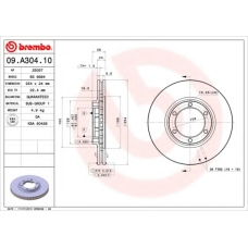 09.A304.10 BREMBO Тормозной диск