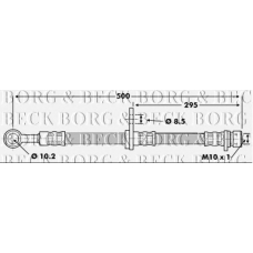BBH6695 BORG & BECK Тормозной шланг