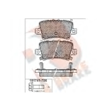 RB1741-706 R BRAKE Комплект тормозных колодок, дисковый тормоз