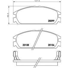 8DB 355 006-261 HELLA PAGID Комплект тормозных колодок, дисковый тормоз