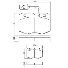 0 986 424 240 BOSCH Комплект тормозных колодок, дисковый тормоз