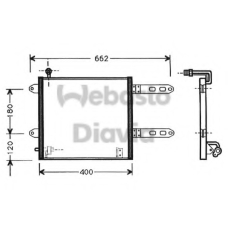 82D0225372A WEBASTO Конденсатор, кондиционер
