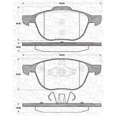 363702161410 MAGNETI MARELLI Комплект тормозных колодок, дисковый тормоз