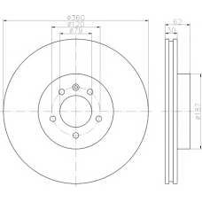 8DD 355 122-922 HELLA PAGID Тормозной диск