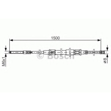 1 987 477 168 BOSCH Трос, стояночная тормозная система