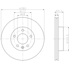 8DD 355 105-591 HELLA PAGID Тормозной диск