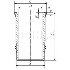 037 WN 56 MAHLE Гильза цилиндра