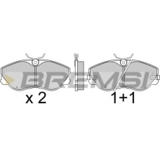 BP2426 BREMSI Комплект тормозных колодок, дисковый тормоз