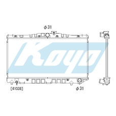 PA010046 KOYO P-tank corrugate-fin ass'y