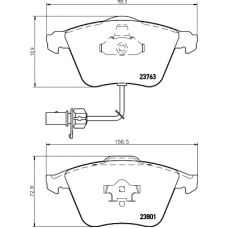8DB 355 009-201 HELLA PAGID Комплект тормозных колодок, дисковый тормоз