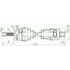 DRS6101.00 OPEN PARTS Приводной вал