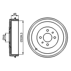 0 986 477 088 BOSCH Тормозной барабан
