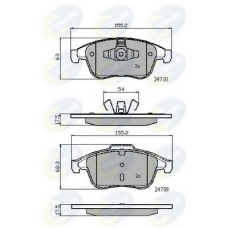 CBP02001 COMLINE Комплект тормозных колодок, дисковый тормоз