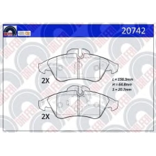 20742 GALFER Комплект тормозных колодок, дисковый тормоз