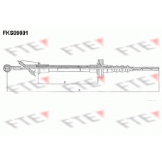 FKS09001 FTE Трос, управление сцеплением