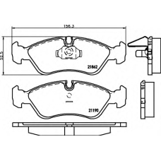 8DB 355 007-761 HELLA Комплект тормозных колодок, дисковый тормоз