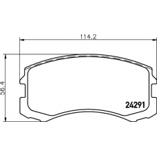 8DB 355 013-071 HELLA Комплект тормозных колодок, дисковый тормоз