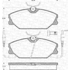 363702161150 MAGNETI MARELLI Комплект тормозных колодок, дисковый тормоз