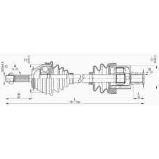 DRS6172.00 OPEN PARTS Приводной вал