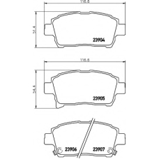 8DB 355 010-901 HELLA Комплект тормозных колодок, дисковый тормоз