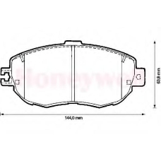 572380B BENDIX Комплект тормозных колодок, дисковый тормоз