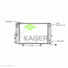 31-0596 KAGER Радиатор, охлаждение двигателя