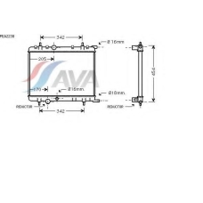 PEA2238 AVA Радиатор, охлаждение двигателя