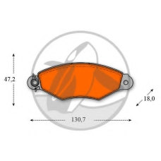 88 7040 HERZOG Комплект тормозных колодок, дисковый тормоз